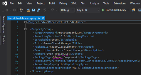 Publish Blazor Component to Nuget with Github Actions